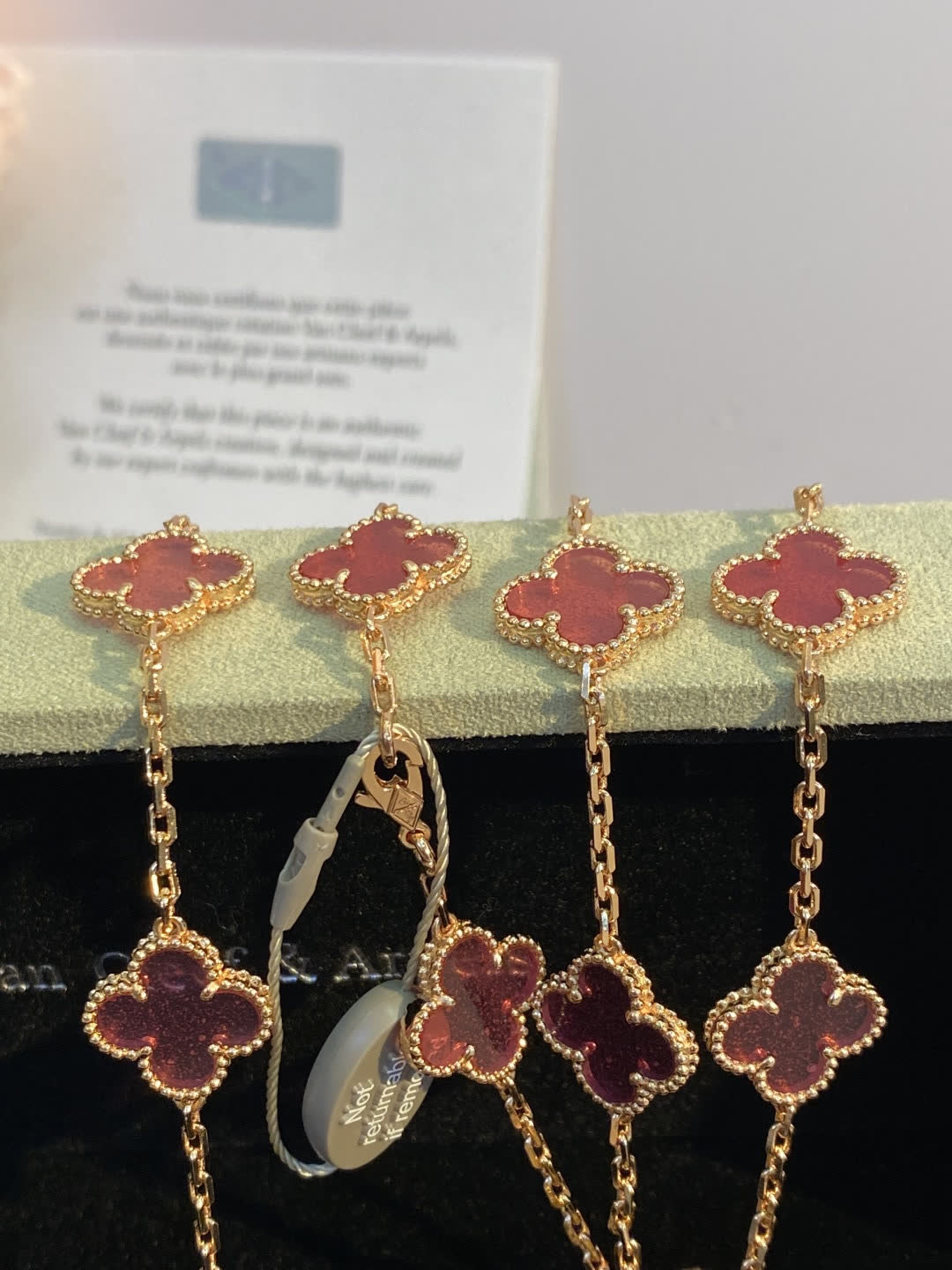 Van Cleef & Arpels Vintage Alhambra Pink Gold Necklace Van Cleef & Arpels Vintage Alhambra Pink Gold Necklace